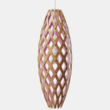 Hīnaki Pendant Light Bamboo Pink 55 Inch By David Trubridge