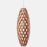Hīnaki Pendant Light Bamboo Red 20 Inch By David Trubridge
