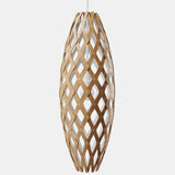 Hīnaki Pendant Light Bamboo White 1 Side Inside 55 Inch By David Trubridge