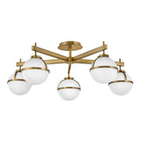 Hollis Large Semi-flush Mount - Heritage Brass - by Hinkley