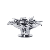 Holly Leaf Candle Holder - Silver