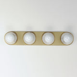Hollywood Sconce Vanity Light Whit Alabaster / Natural Aged Brass by Maxim Lighting