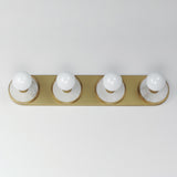 Hollywood Sconce Vanity Light Whit Alabaster / Natural Aged Brass by Maxim Lighting