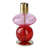 Holmegaard Bubble Candle Holder - Large / Pink/Red