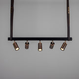 Holmes Chandelier - Matte Black / Antique Brass