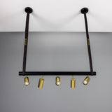 Holmes Chandelier - Matte Black / Polished Brass