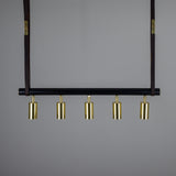 Holmes Chandelier - Matte Black / Polished Brass