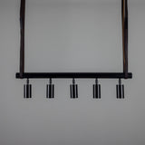 Holmes Chandelier Matte Black / Satin Brass
