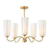 Honey Single Tier Chandelier - Distressed Brass