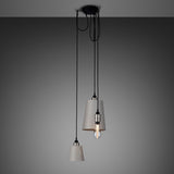 Hooked Multilight Pendant 3 Lights Steel Stone By Buster And Punch