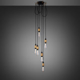 Hooked Multilight Pendant 6 Lights Brass No Shades By Buster And Punch