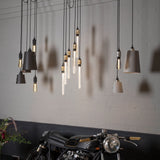 Hooked Multilight Pendant 6 Lights Smoked Bronze Graphite By Buster And Punch Lifestyle View