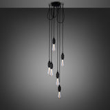 Hooked Multilight Pendant 6 Lights Smoked Bronze No Shades By Buster And Punch