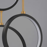 Hoopla 6 Light Pendant Black Gold By ET2 - Detailed View1