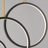 Hoopla 6 Light Pendant Black Gold By ET2 - Detailed View2