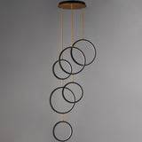 Hoopla 6 Light Pendant Black Gold By ET2 Lifestyle View