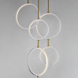 Hoopla 6 Light Pendant White Gold By ET2 - Lifestyle View1