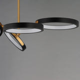 Hoopla LED Pendant by ET2 - 4-Light, Black / Gold