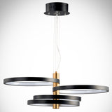 Hoopla LED Pendant 4 Lights Black Gold By ET2 - Front View1