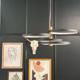 Hoopla LED Pendant 4 Lights Black Gold By ET2 - Lifestyle View10