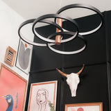 Hoopla LED Pendant 4 Lights Black Gold By ET2 - Lifestyle View1