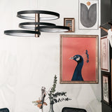 Hoopla LED Pendant 4 Lights Black Gold By ET2 - Lifestyle View2