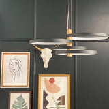 Hoopla LED Pendant 4 Lights Black Gold By ET2 - Lifestyle View3