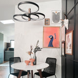 Hoopla LED Pendant 4 Lights Black Gold By ET2 - Lifestyle View4
