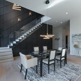 Hoopla LED Pendant 4 Lights Black Gold By ET2 - Lifestyle View5