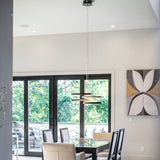 Hoopla LED Pendant 4 Lights Black Gold By ET2 - Lifestyle View6