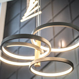 Hoopla LED Pendant 4 Lights Black Gold By ET2 - Lifestyle View7