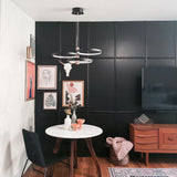 Hoopla LED Pendant 4 Lights Black Gold By ET2 - Lifestyle View8
