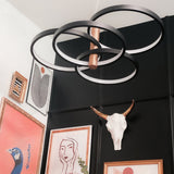 Hoopla LED Pendant 4 Lights Black Gold By ET2 - Lifestyle View9