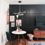 Hoopla LED Pendant 4 Lights Black Gold By ET2 - Lifestyle View