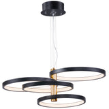 Hoopla LED Pendant 4 Lights Black Gold By ET2