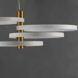 Hoopla LED Pendant 4 Lights White Gold By ET2 - Detailed View