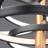 Hoopla LED Pendant 6 Lights Black Gold By ET2 - Lifestyle View2