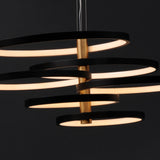 Hoopla LED Pendant 6 Lights Black Gold By ET2 - Lifestyle View3