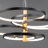 Hoopla LED Pendant 6 Lights Black Gold By ET2 - Lifestyle View4