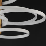 Hoopla LED Pendant 6 Lights White Gold By ET2 - Detailed view