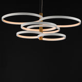 Hoopla LED Pendant 6 Lights White Gold By ET2 - With Light1