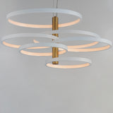 Hoopla LED Pendant 6 Lights White Gold By ET2 - With Light