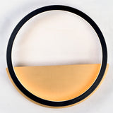 Hoopla Wall Sconce Black Gold By ET2 - Front View