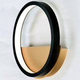 Hoopla Wall Sconce Black Gold By ET2 - Side View2