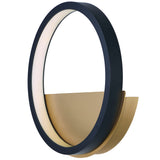 Hoopla Wall Sconce Black Gold By ET2 - Side View