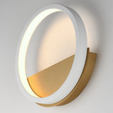 Hoopla Wall Sconce White Gold By ET2 - Side View1