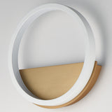 Hoopla Wall Sconce White Gold By ET2 - Side View