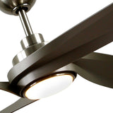 Horizon 56 Inch Ceiling Fan Brushed Nickel By Kuzco Detailed View 1