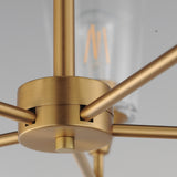Hudson Chandelier Natural Aged Brass by Maxim Lighting