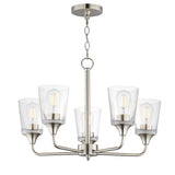 Hudson Chandelier Satin Nickel by Maxim Lighting